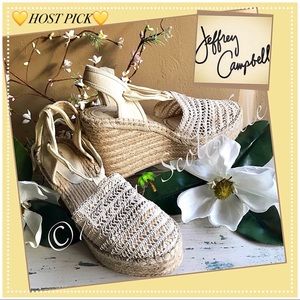 💛HP💛JEFFREY CAMPBELL Crochet Espadrille Wedge